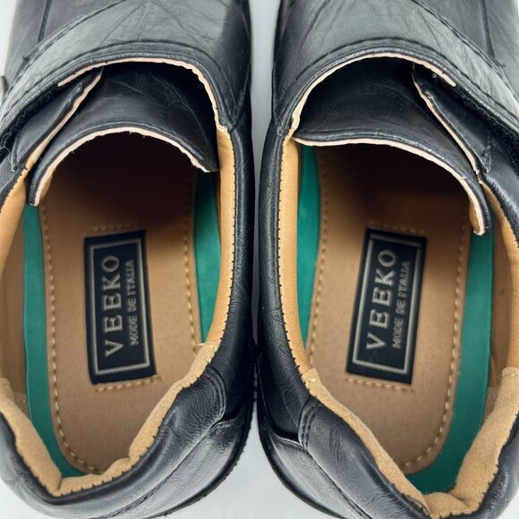 Veeko Mens 12760 Black Napa Pu Leather Hook & Loop Size 10.5EEE Dress Shoes main image 6